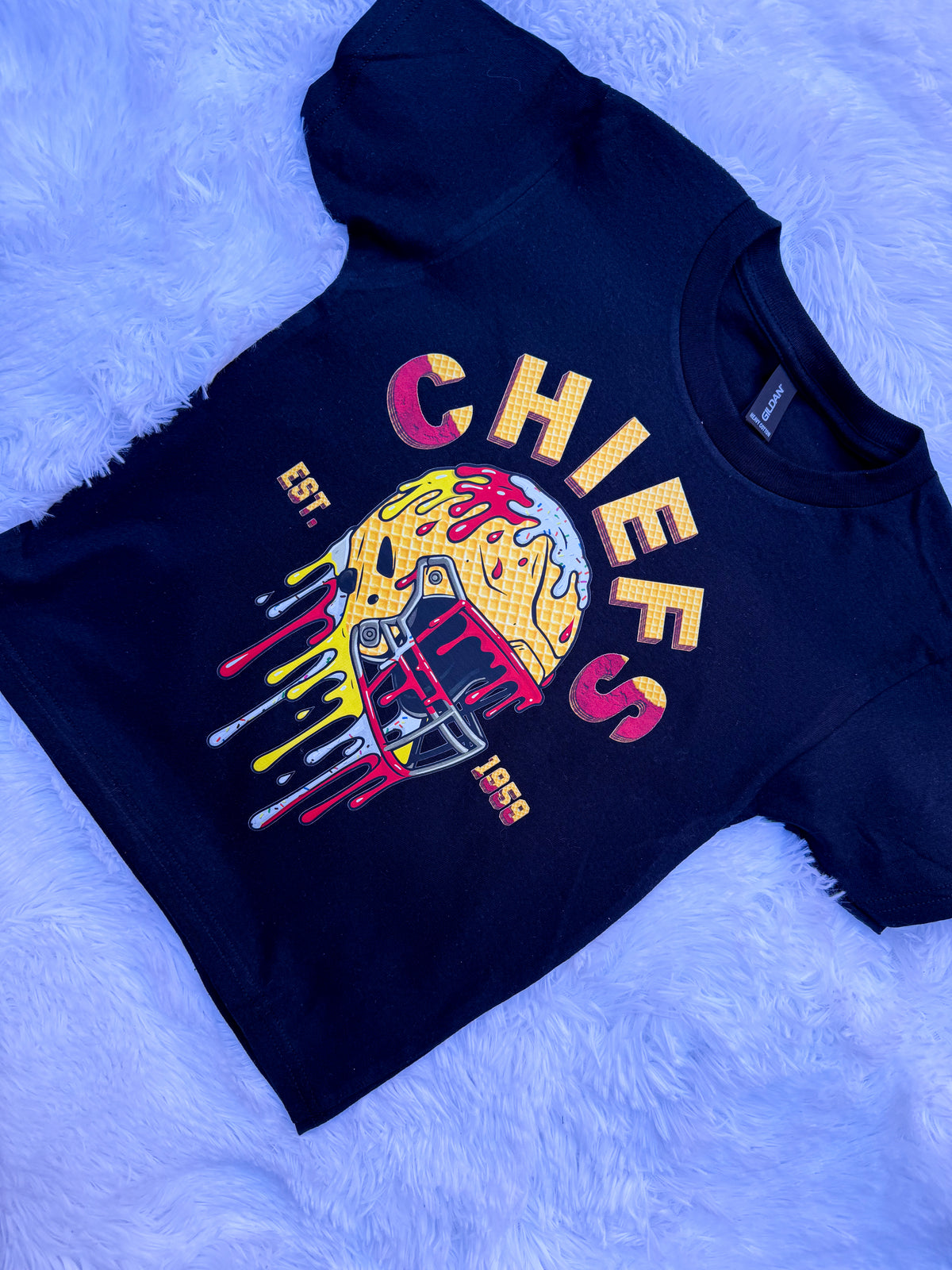 Mini Ice Cream Football Black Youth Medium T-Shirt
