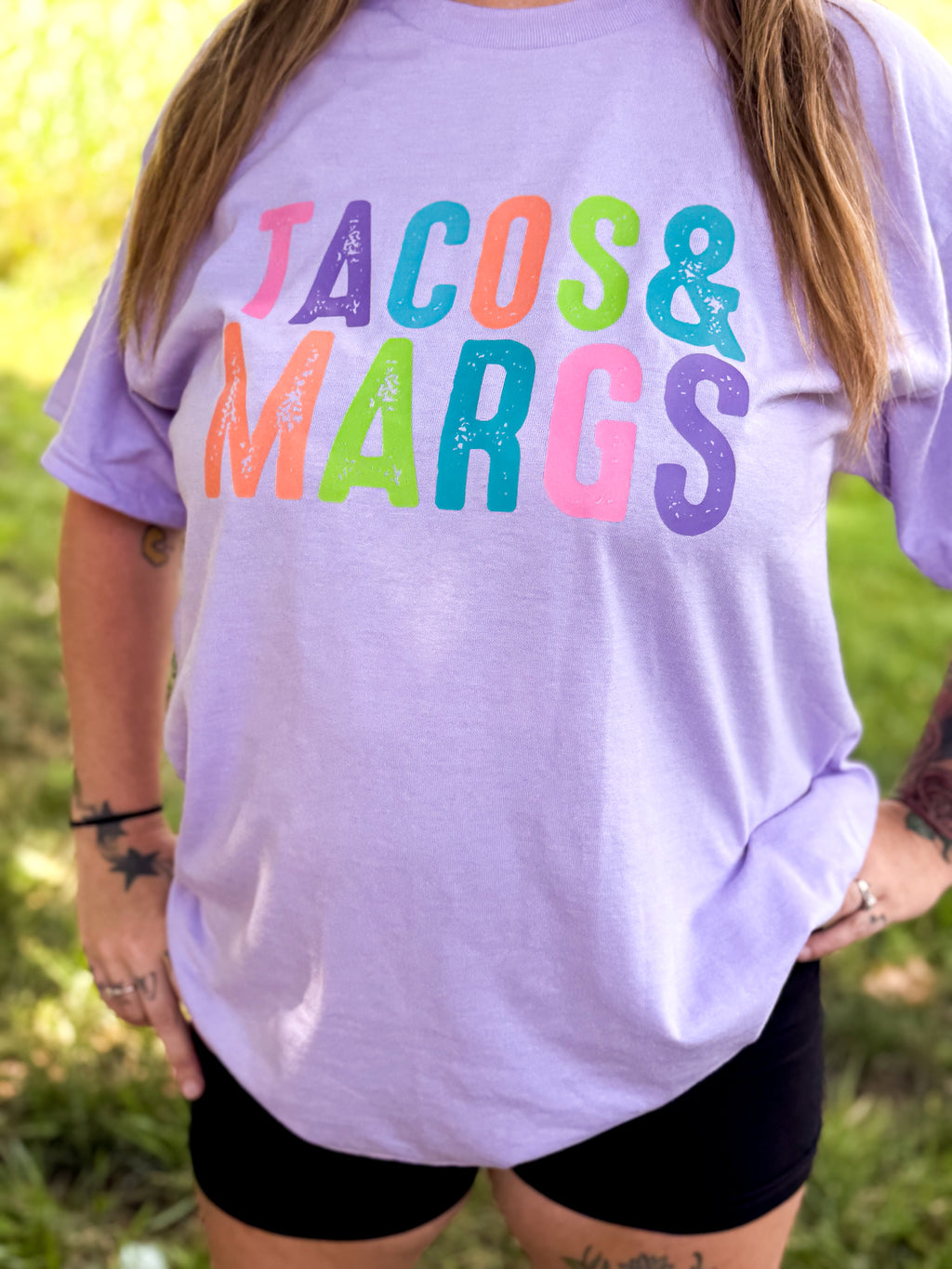 Adult Taco & Margs Light Purple Large T-Shirt