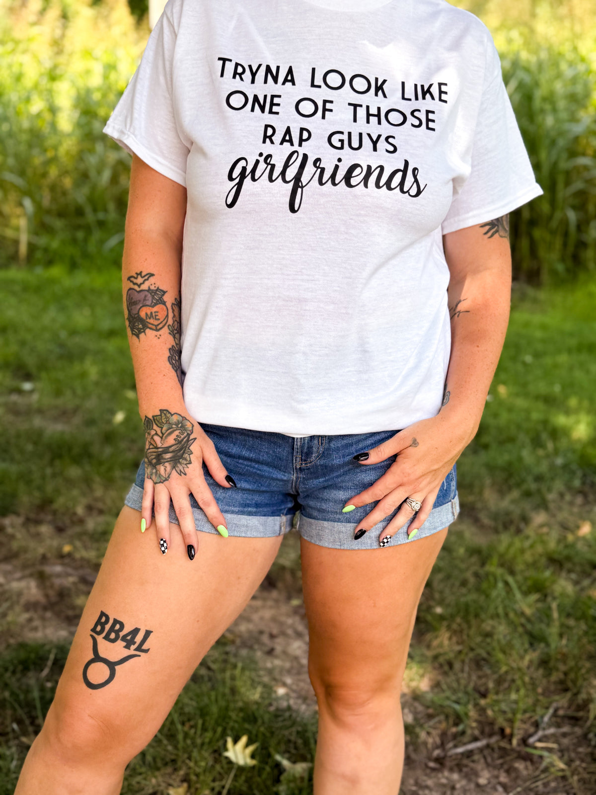 Adult Rap Guys Girlfriends White Medium T-Shirt