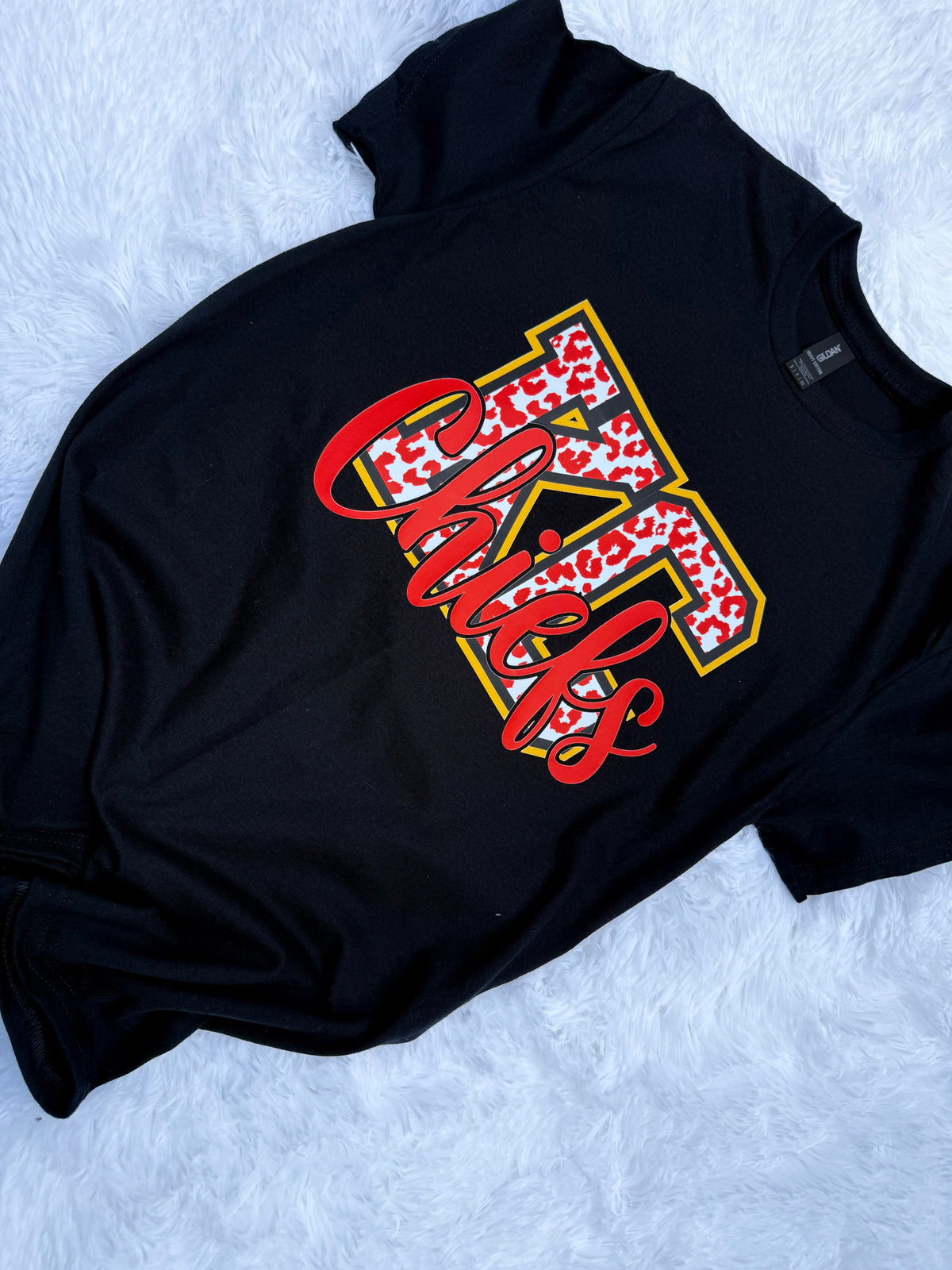 Mini KC Leopard Black Size 4 T-Shirt