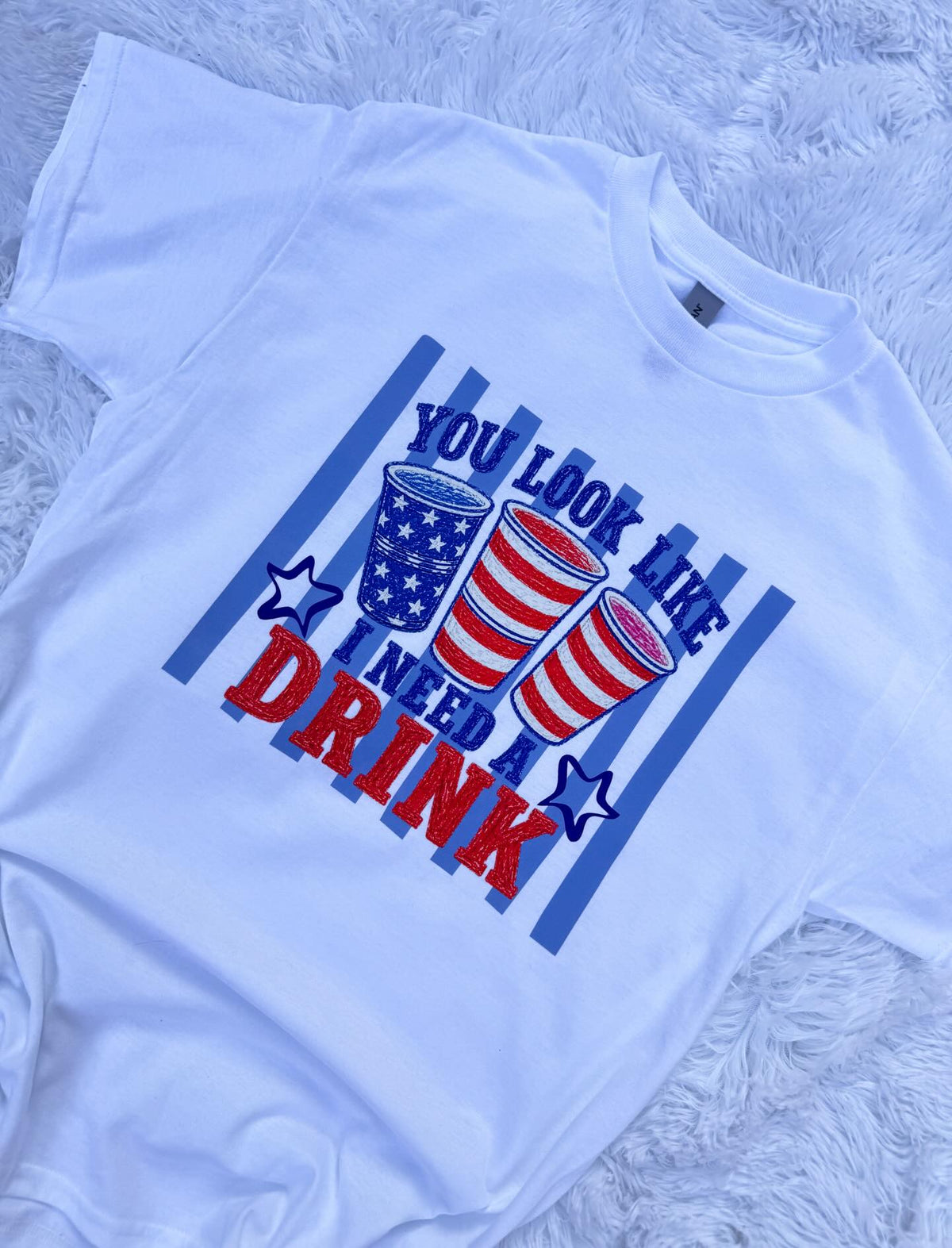 Adult Look Like I Need A Drink White Medium T-Shirt