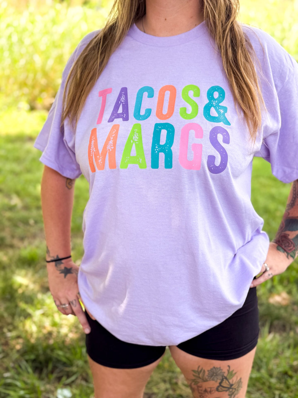 Adult Taco & Margs Light Purple Large T-Shirt