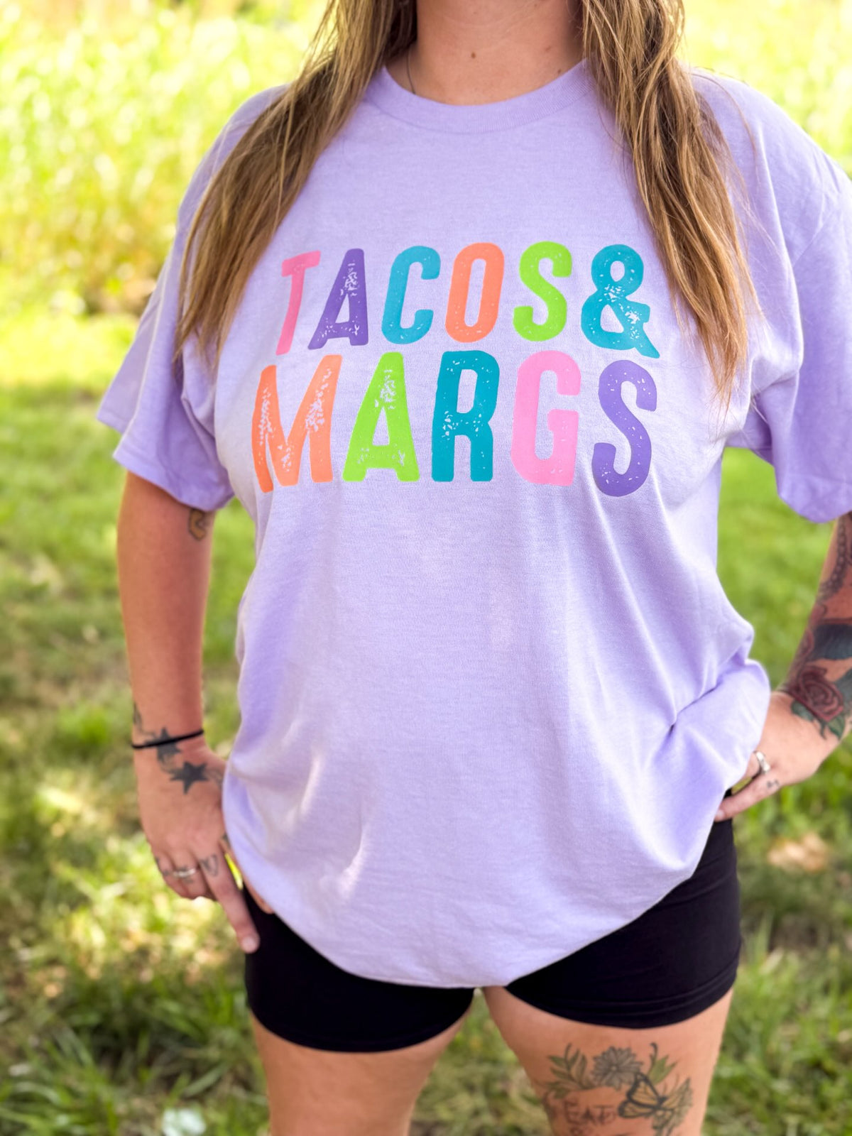 Adult Taco & Margs Light Purple Large T-Shirt